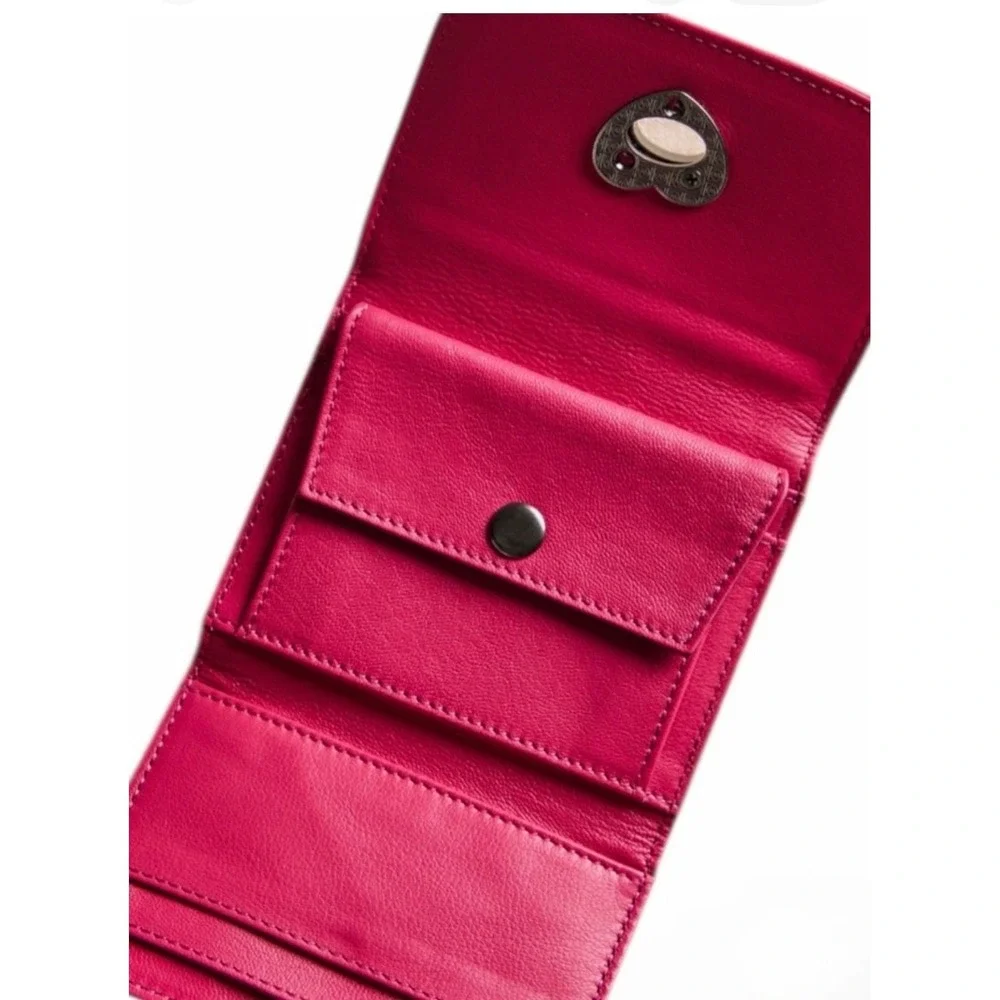 Free People Lock It Up Wallet Hot Pink silver new nwt